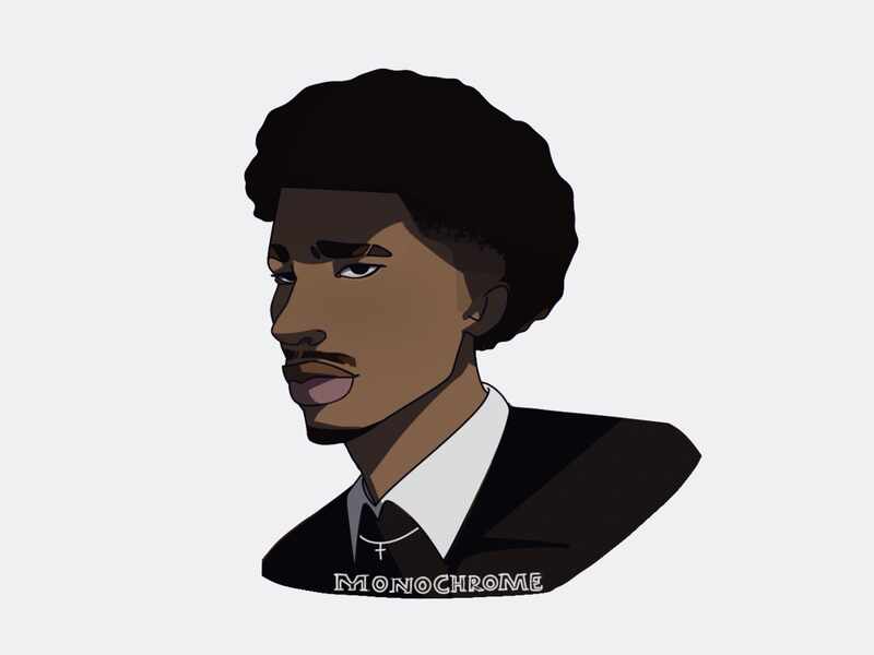 Illustrated portrait of Deji